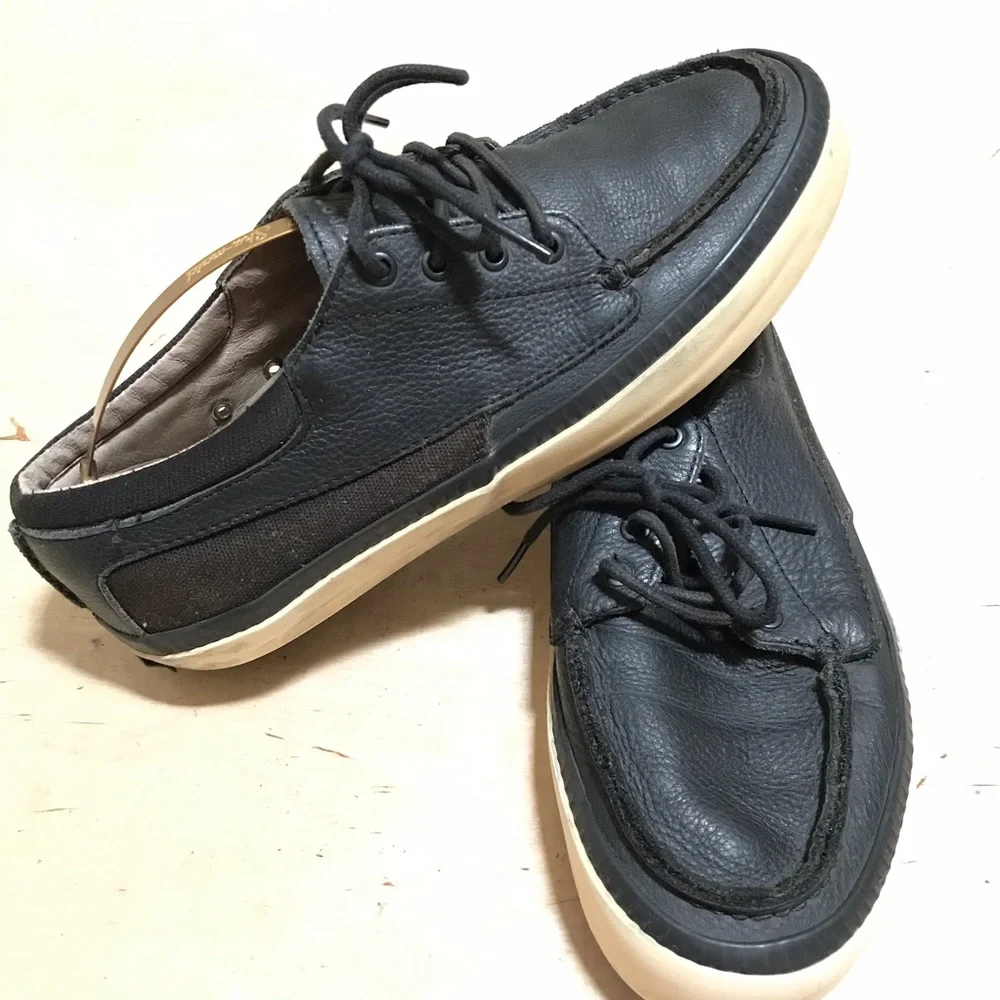 Vans OTW Black Leather Lace-Up Casual Sneakers Size 7.5